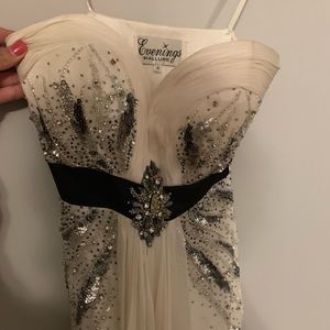 White and Black Dress